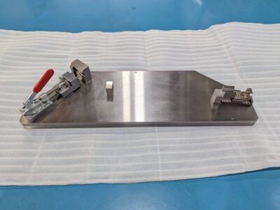 機器レバー溶接治具